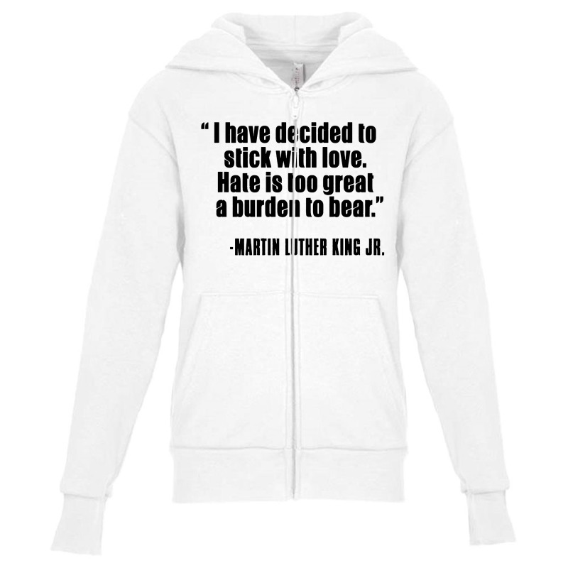 Quote Martin Luther King Jr Youth Zipper Hoodie by Balprut Store | Artistshot