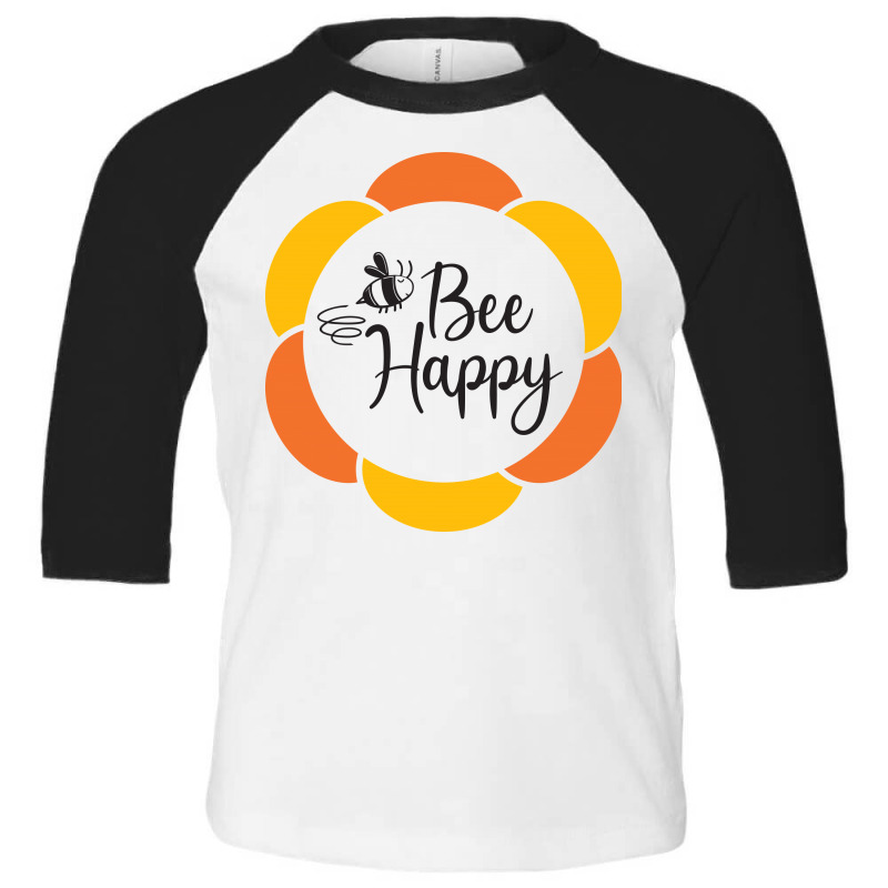 Bee Happy Toddler 3/4 Sleeve Tee | Artistshot