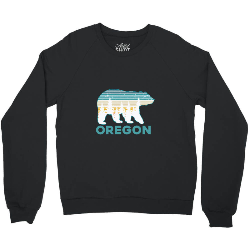 Oregon Vintage Grizzly Bear Nature Hiking Souvenir Gift Crewneck Sweatshirt | Artistshot