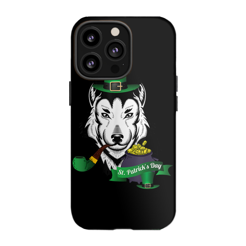 Leprechaun Hat Smoking Pipe Funny Wolf St Patricks Day Party T Shirt Iphone 13 Pro Case | Artistshot