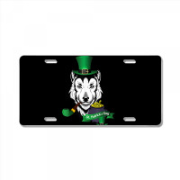 Leprechaun Hat Smoking Pipe Funny Wolf St Patricks Day Party T Shirt License Plate | Artistshot