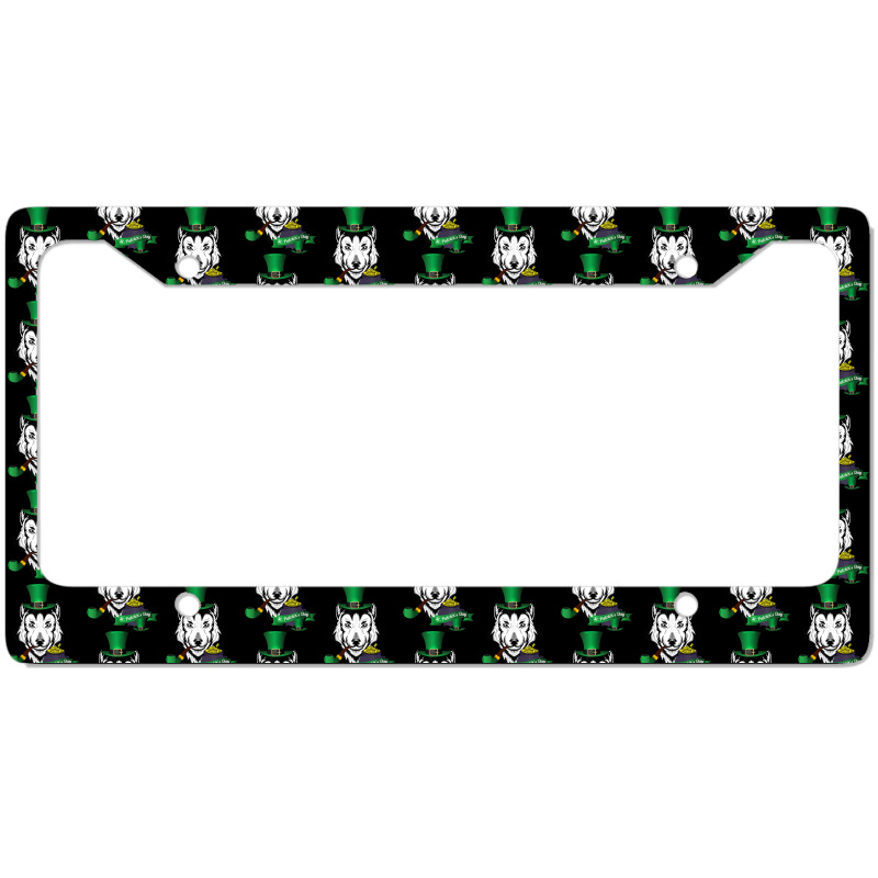 Leprechaun Hat Smoking Pipe Funny Wolf St Patricks Day Party T Shirt License Plate Frame | Artistshot