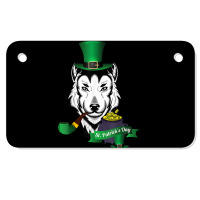 Leprechaun Hat Smoking Pipe Funny Wolf St Patricks Day Party T Shirt Motorcycle License Plate | Artistshot