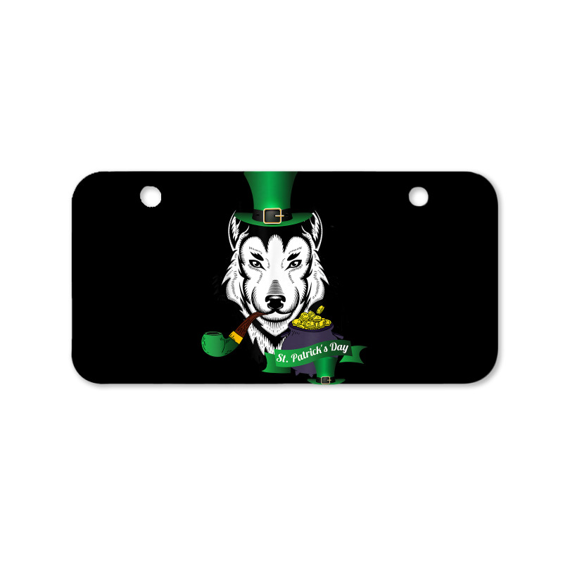 Leprechaun Hat Smoking Pipe Funny Wolf St Patricks Day Party T Shirt Bicycle License Plate | Artistshot