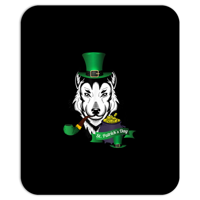 Leprechaun Hat Smoking Pipe Funny Wolf St Patricks Day Party T Shirt Mousepad | Artistshot