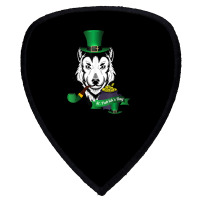 Leprechaun Hat Smoking Pipe Funny Wolf St Patricks Day Party T Shirt Shield S Patch | Artistshot