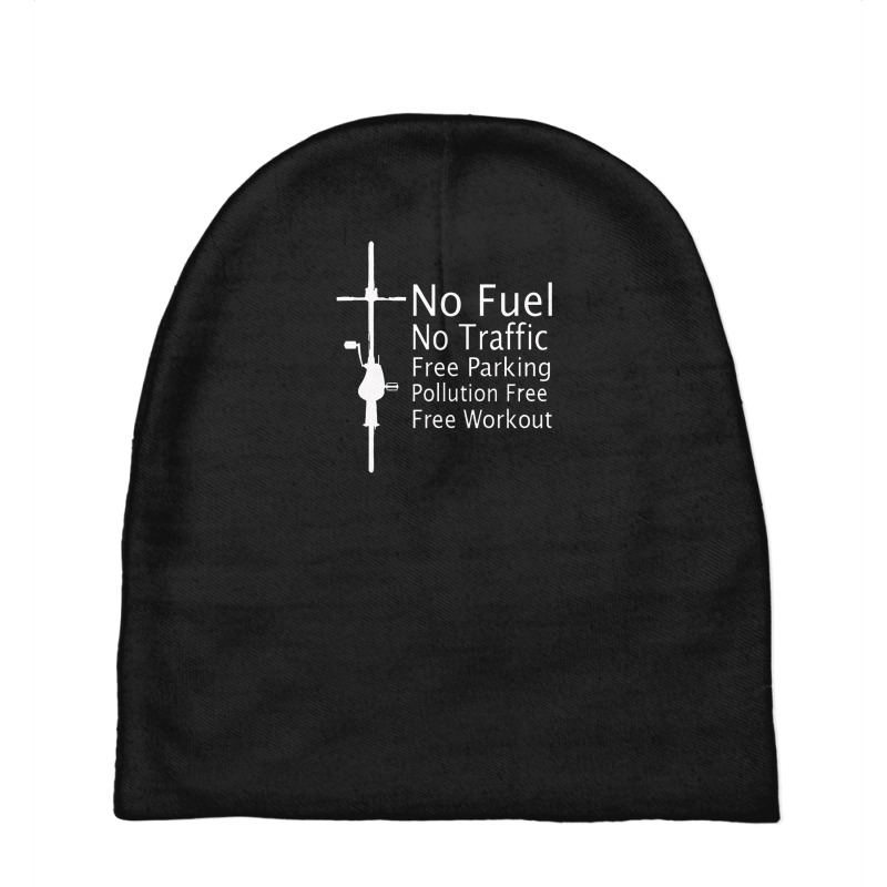 No Fuel No Traffic Free Workout T Shirt Cyclist Baby Beanies | Artistshot