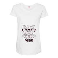 Cat Mom Illustration Maternity Scoop Neck T-shirt | Artistshot