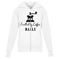 Fuelled By Coffee Daily Youth Zipper Hoodie | Artistshot