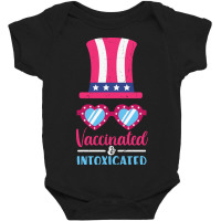 4th Of July Vaccinated Intoxicated Usa Plus Size Baby Bodysuit | Artistshot