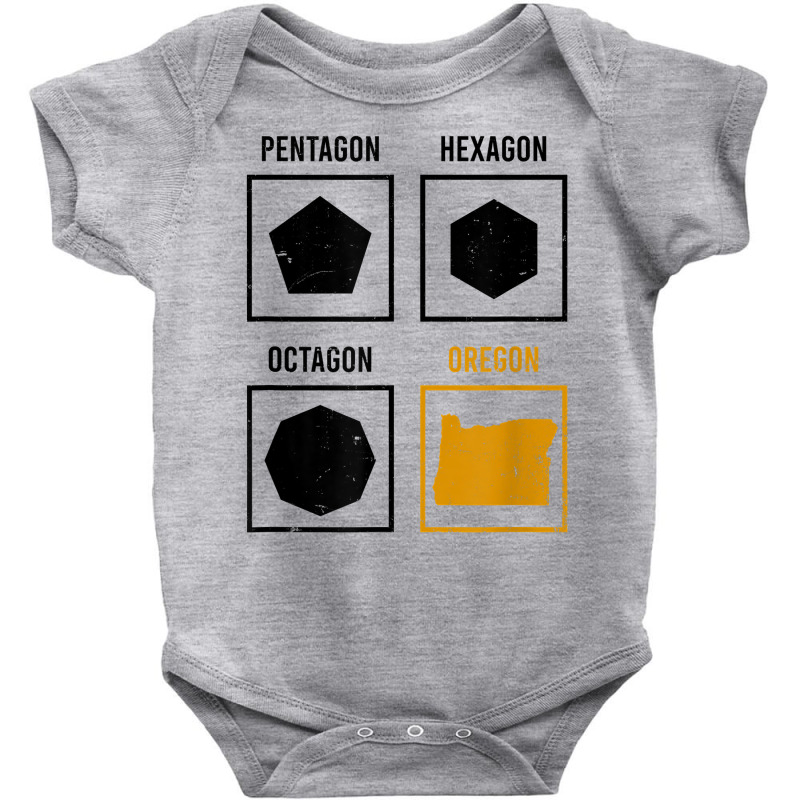 Pentagon Octagon Hexagon Oregon Design Oregon State T Shirt Baby Bodysuit by ranmarbunathoo90 | Artistshot