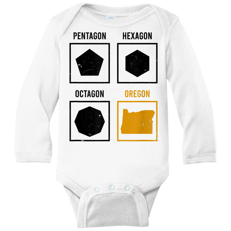 Pentagon Octagon Hexagon Oregon Design Oregon State T Shirt Long Sleeve Baby Bodysuit by ranmarbunathoo90 | Artistshot