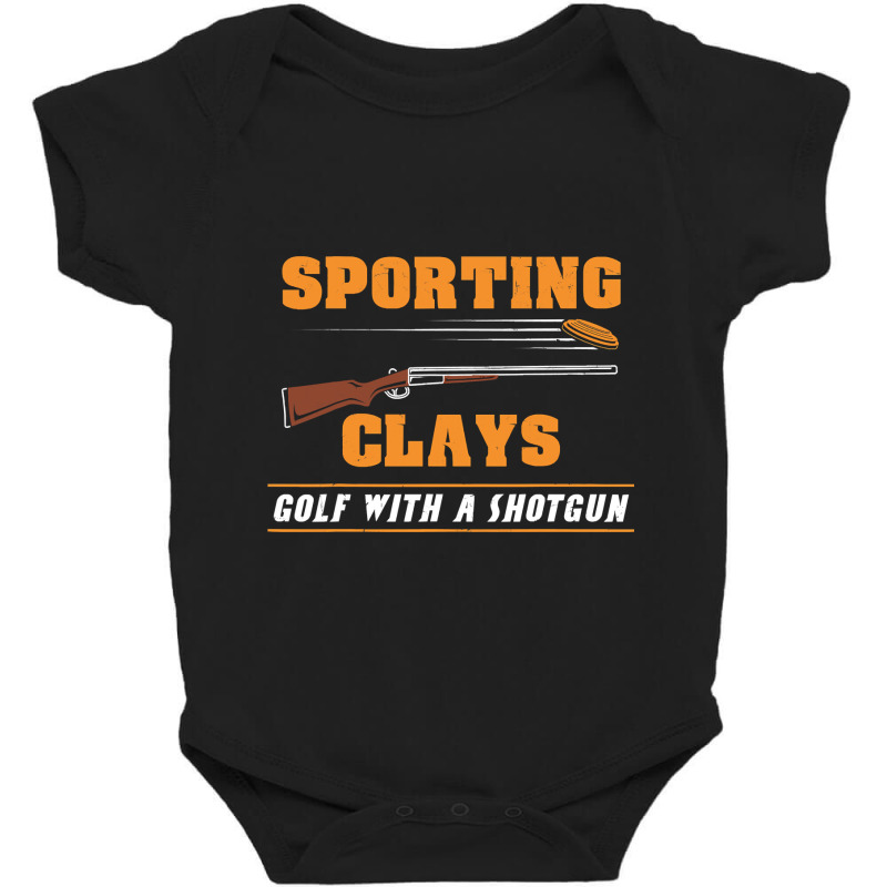 Sporting Clays   Golf With A Shotgun   Clay Target Shooting T Shirt Baby Bodysuit | Artistshot