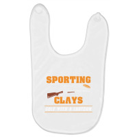 Sporting Clays   Golf With A Shotgun   Clay Target Shooting T Shirt Baby Bibs | Artistshot