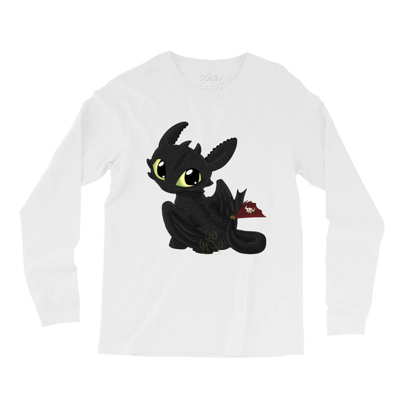 Cute Fury Night Dragon Black Long Sleeve Shirts | Artistshot