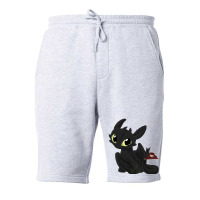 Cute Fury Night Dragon Black Fleece Short | Artistshot