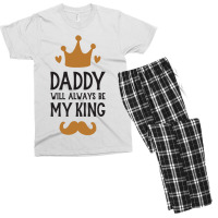 Dad Will Always Be My King Men's T-shirt Pajama Set | Artistshot