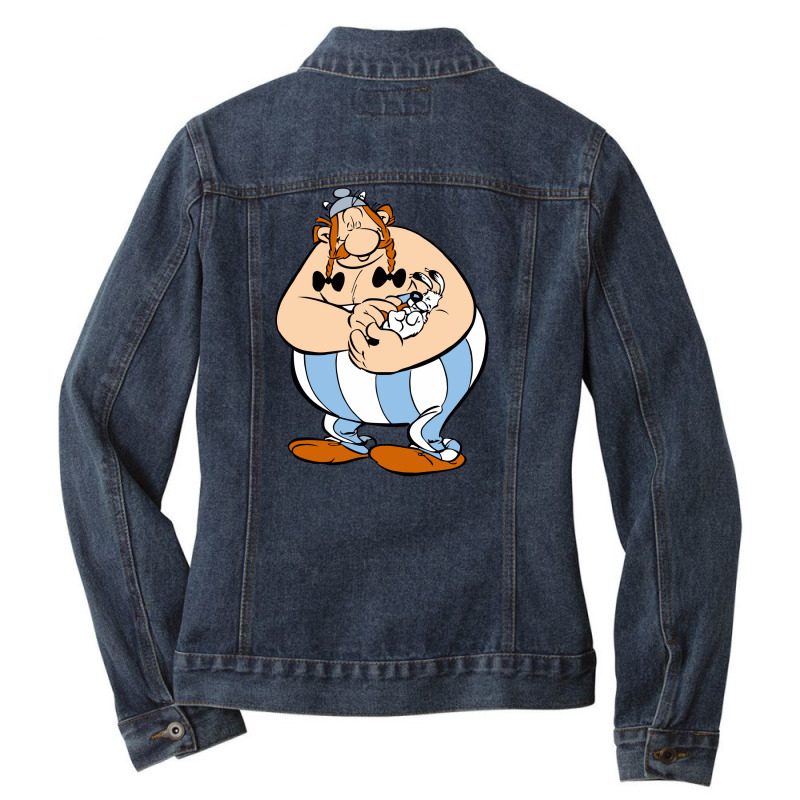 Obelix And Dogmatix Asterix Ladies Denim Jacket by bayuniaga | Artistshot