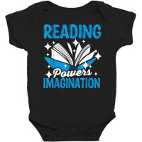 Reading Powers Imagination Reading Teacher Bookworm T Shirt Baby Bodysuit | Artistshot