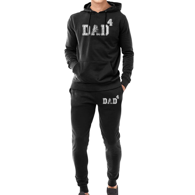 Dad To The Second Power ( Dad Of 4 ) Hoodie & Jogger Set | Artistshot