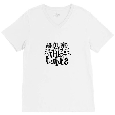 Around The Table V-neck Tee Designed By Kahvel