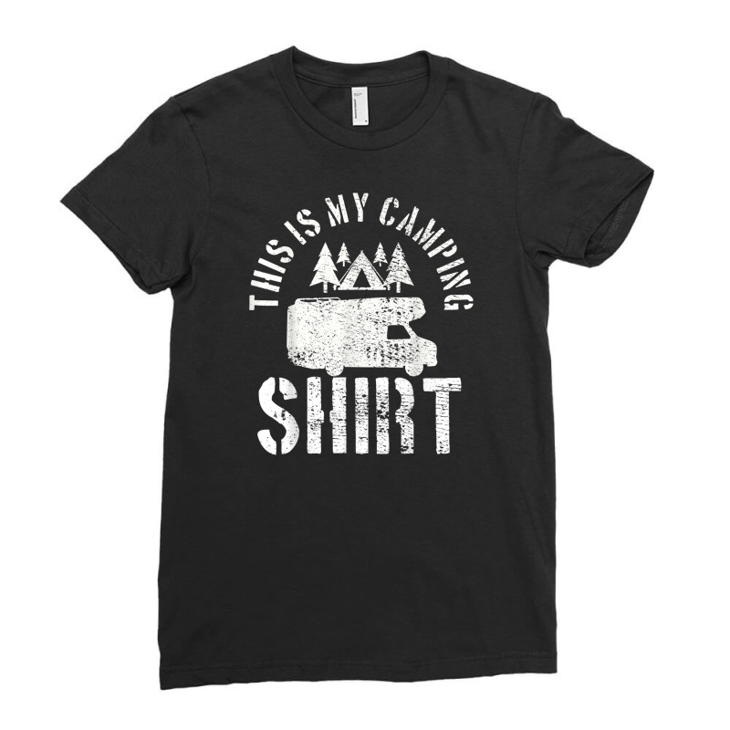 Camping Trailer Camper Van Mobile Home Caravan Motorhome Ladies Fitted T-Shirt by cecil1502 | Artistshot