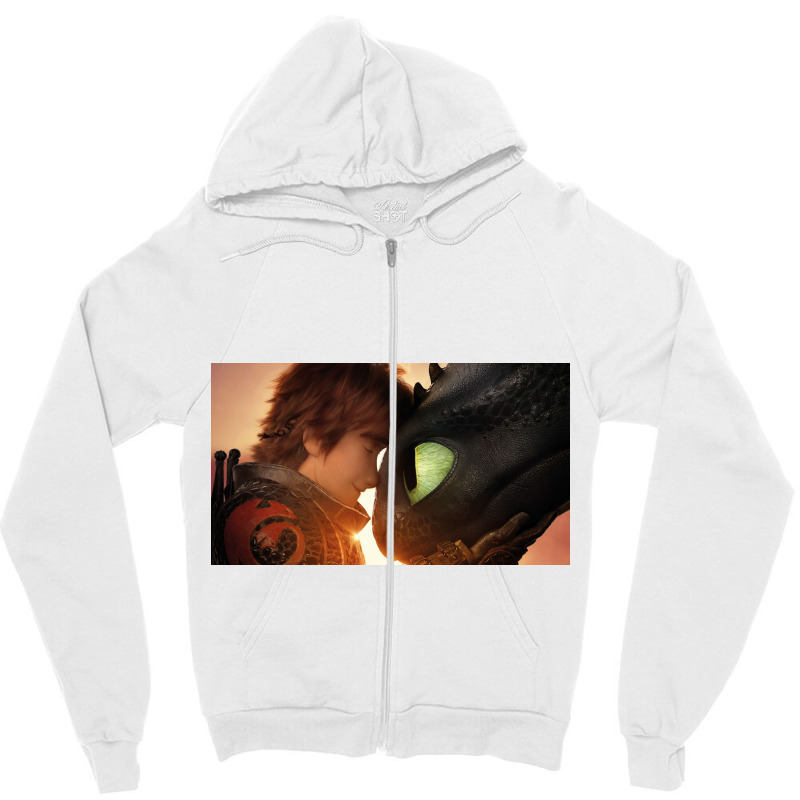 Head Dragon And Boy Haddock Zipper Hoodie | Artistshot