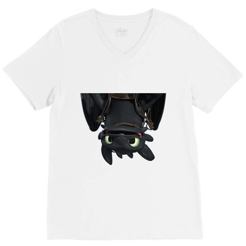 Night Fury Is Black Dragon V-neck Tee | Artistshot