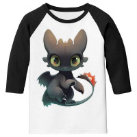 Night Toothless Red Tail Cute Youth 3/4 Sleeve | Artistshot