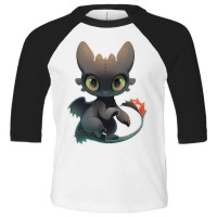 Night Toothless Red Tail Cute Toddler 3/4 Sleeve Tee | Artistshot