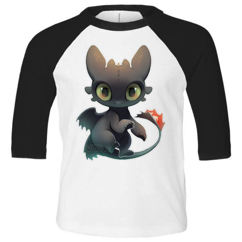 Night Toothless Red Tail Cute Toddler 3/4 Sleeve Tee | Artistshot