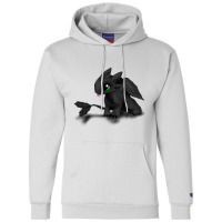 Mini Toothless Black Fury Champion Hoodie | Artistshot