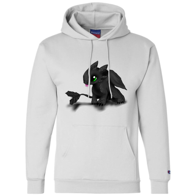 Mini Toothless Black Fury Champion Hoodie | Artistshot