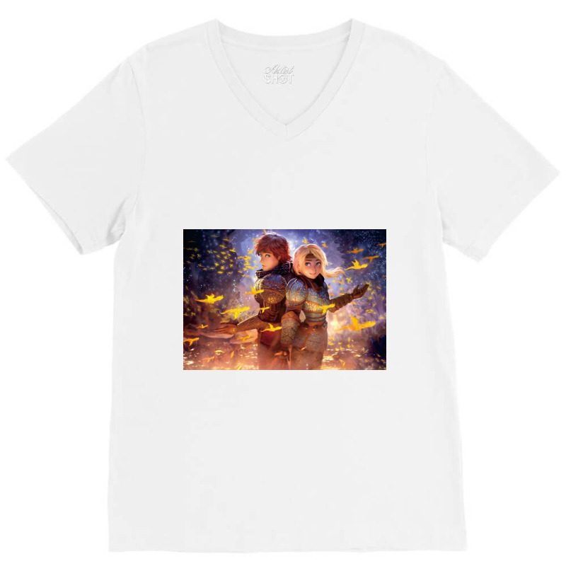 Two True Love Hiccup And Astrid V-neck Tee | Artistshot