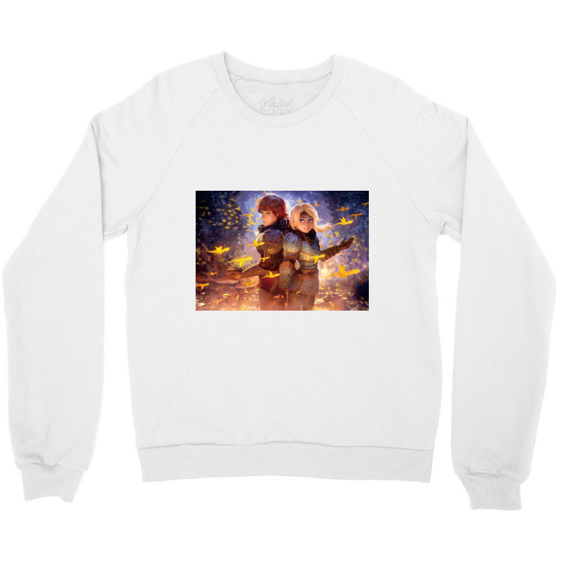 Two True Love Hiccup And Astrid Crewneck Sweatshirt | Artistshot