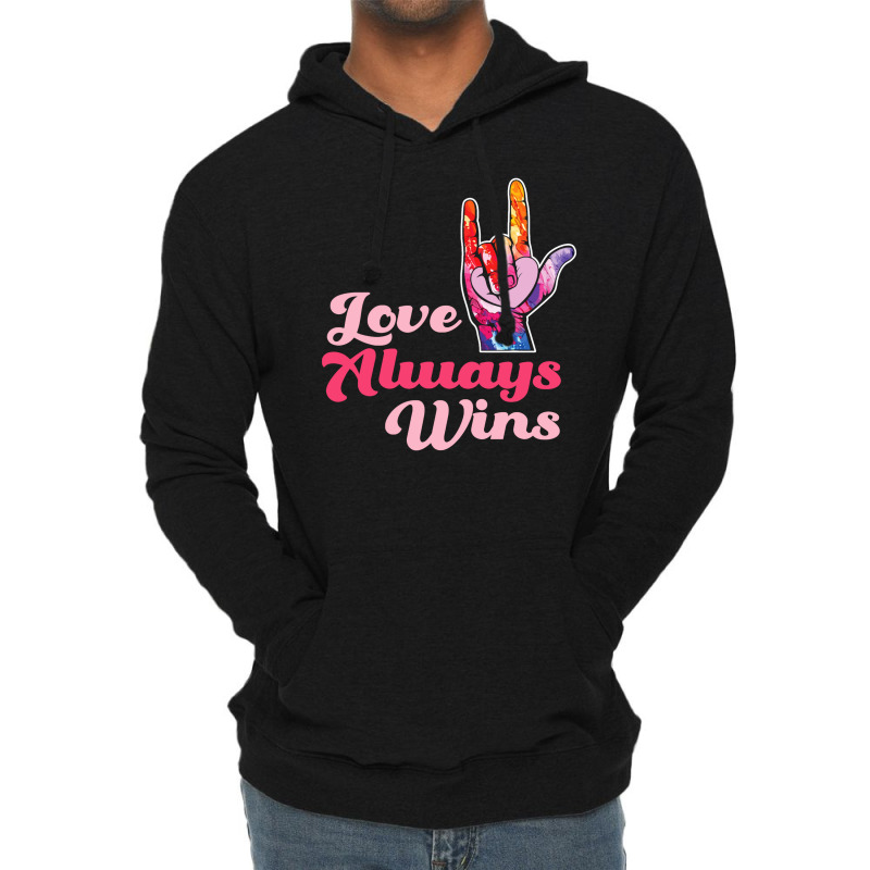 Asl Love Always Wins Lightweight Hoodie by cagurdenny | Artistshot