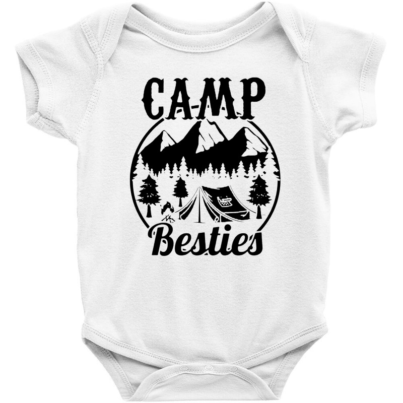 Camp Besties Black Print Baby Bodysuit by Alaska Tees | Artistshot