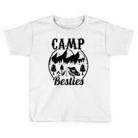 Camp Besties Black Print Toddler T-shirt | Artistshot