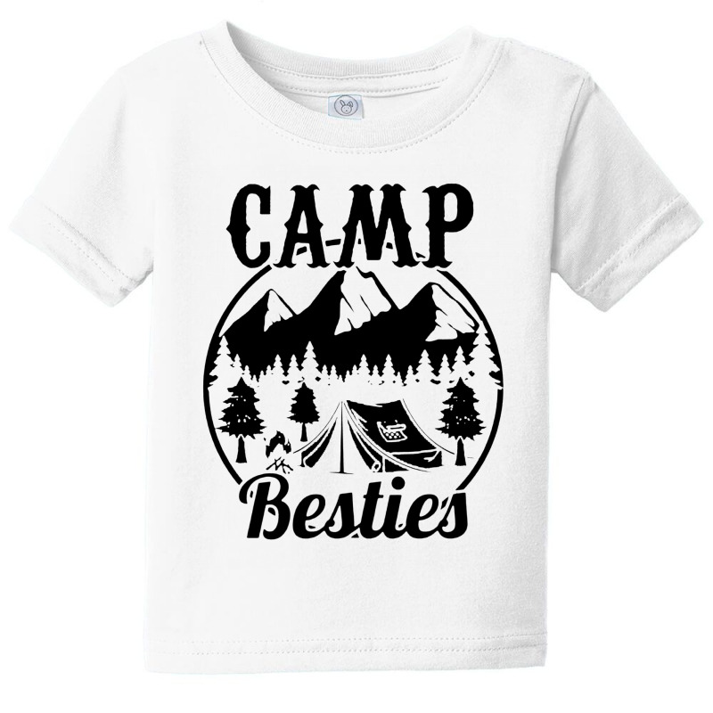 Camp Besties Black Print Baby Tee by Alaska Tees | Artistshot