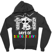 101 Days Of School Cute Dal.matian Leopard For Boys Kids Zipper Hoodie | Artistshot