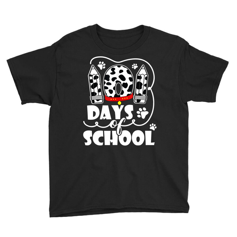 101 Days Of School Dalmatian Dog 100 Days Smarter Teachers T Shirt Youth Tee | Artistshot