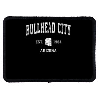 Bullhead City Arizona Az Vintage Athletic Sports Design T Shirt Rectangle Patch | Artistshot