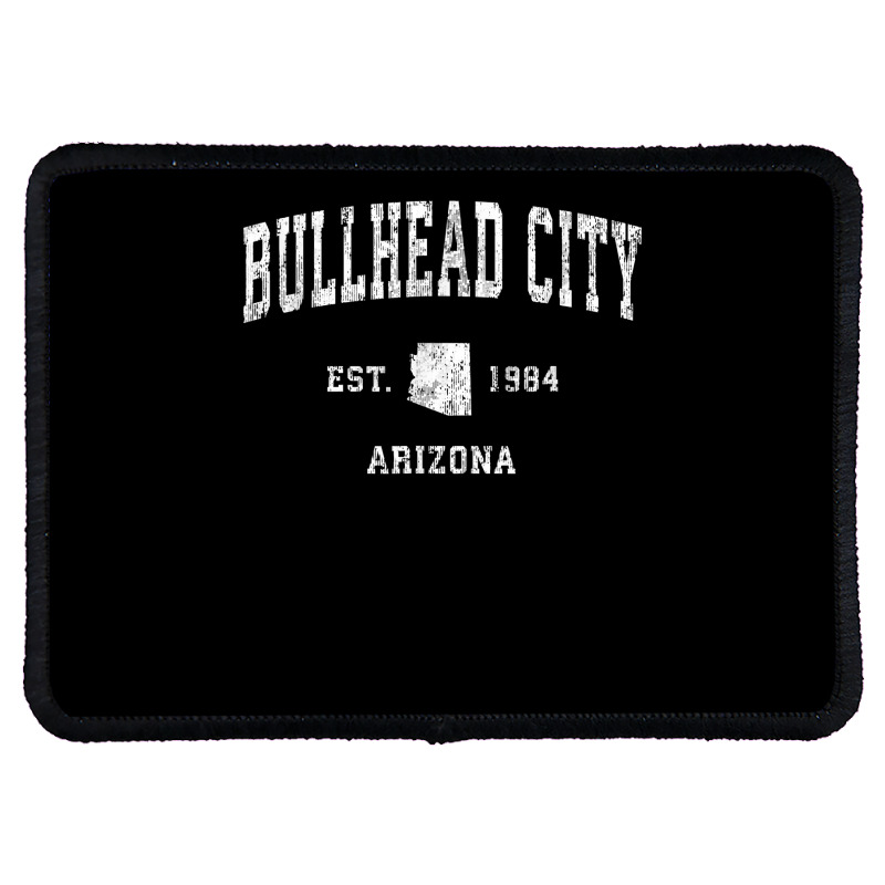 Bullhead City Arizona Az Vintage Athletic Sports Design T Shirt Rectangle Patch | Artistshot