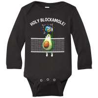 Funny Volleyball For Men Women Holy Guacamole Player Blocker T Shirt Long Sleeve Baby Bodysuit | Artistshot