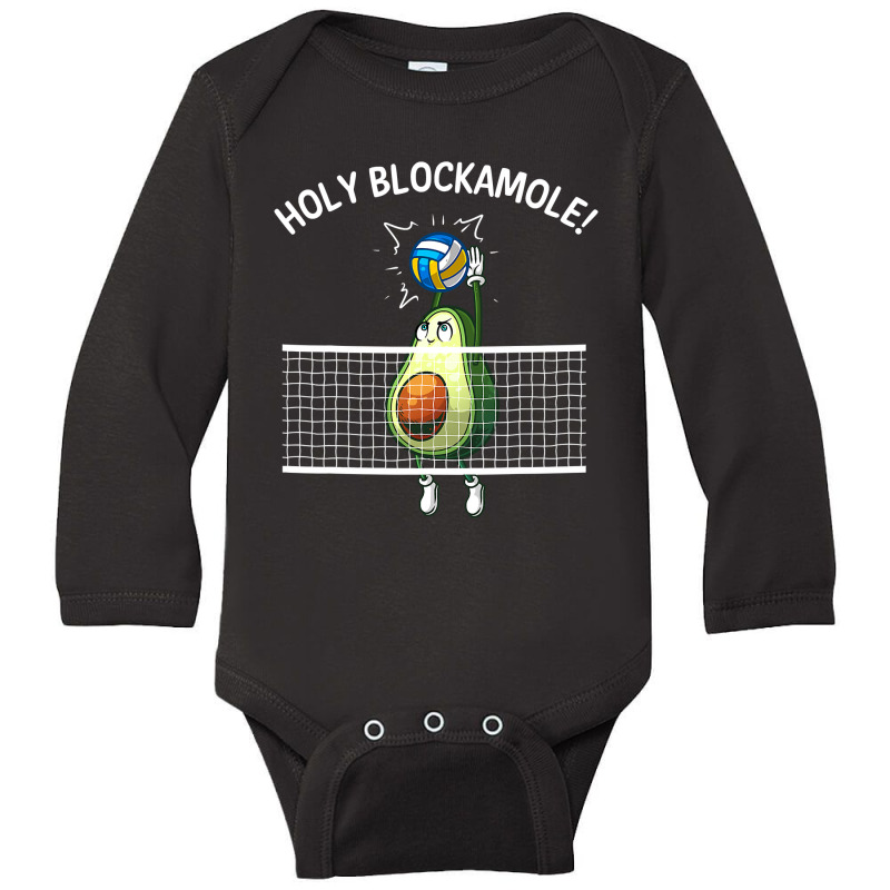 Funny Volleyball For Men Women Holy Guacamole Player Blocker T Shirt Long Sleeve Baby Bodysuit by longduong89 | Artistshot