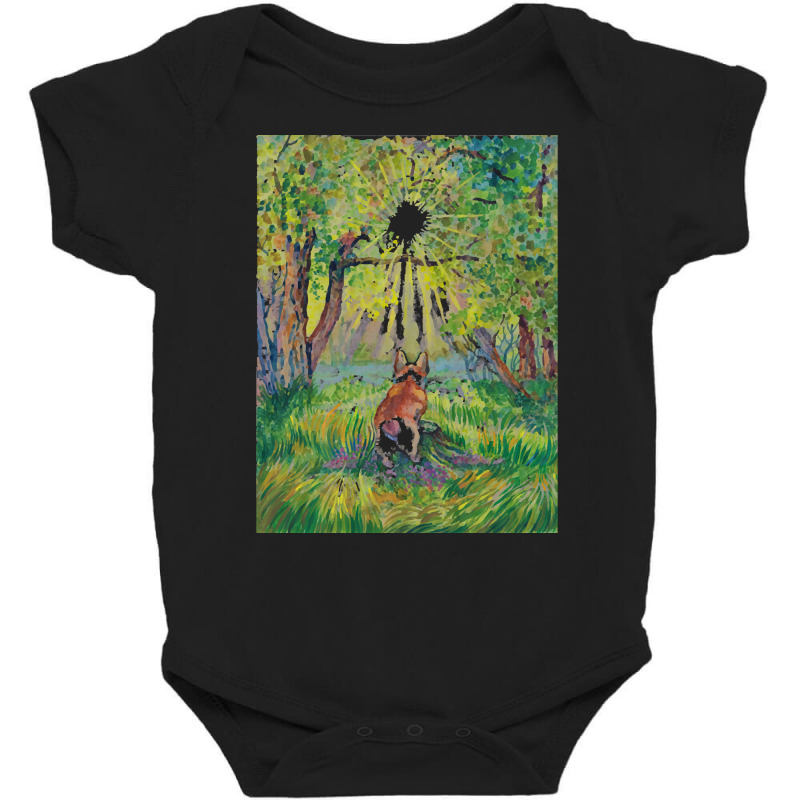 Corgi T  Shirt Corgi   Sun Catcher With Heart Shaped Tail T  Shirt Baby Bodysuit | Artistshot