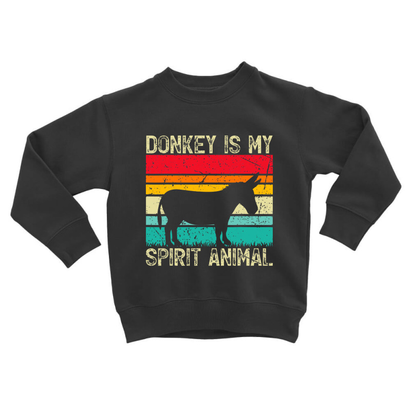 Donkey Farmer Vintage Retro Donkey Is My Spirit Animal Toddler Sweatshirt by labilsekali | Artistshot