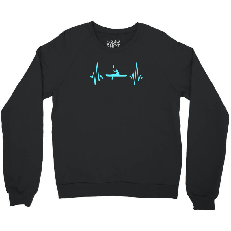 Kayak Heartbeat | Adventure Kayaking Crewneck Sweatshirt | Artistshot