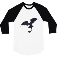 Flying Red Tail Dragon 3/4 Sleeve Shirt | Artistshot