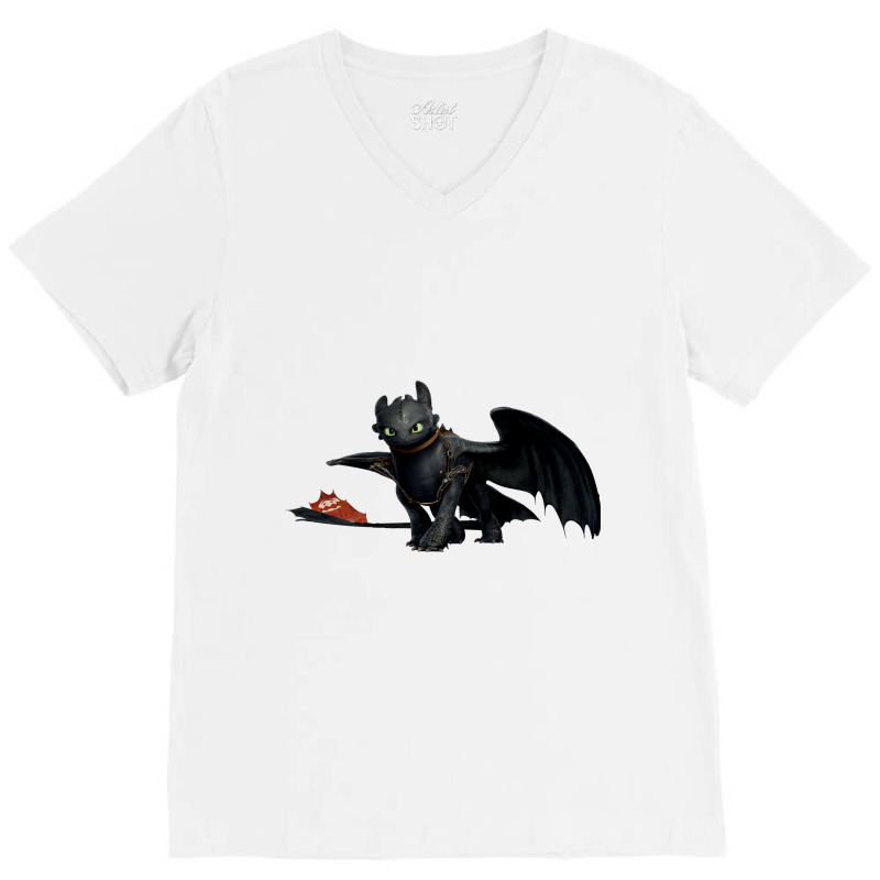 Dragon Toothless Red Tail V-neck Tee | Artistshot